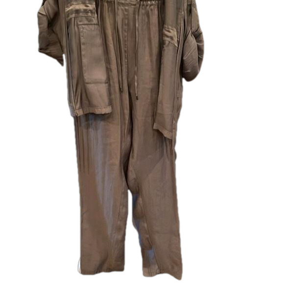 Amanda Green XL drawstring cargo pants and pocketed hooded jacket in army green - Picture 4 of 16